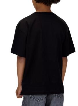 T-Shirt Calvin Klein Monologo Photo schwarz Kinder