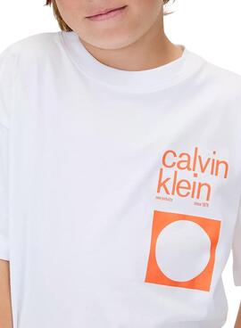 T-shirt Calvin Klein City in Weiß für Kinder