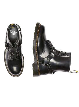 Stiefelettes Dr Martens 1460 Harness Schwarz Damen