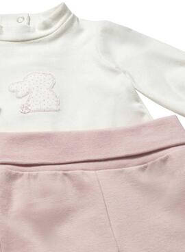Jogginganzug Mayoral Fleece 3-teilig rosa für Babys