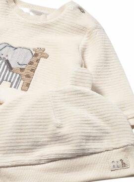 Trainingsanzug Mayoral 3-teilig Cord beige für Jungen