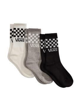 Drei Paar Vans Classic Check Socken für Kinder.