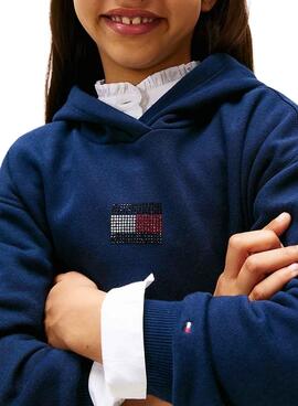 Pullover Tommy Hilfiger Rhine Flag Marine Mädchen