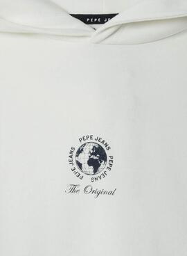 Pullover Pepe Jeans Iago beige für Jungen.