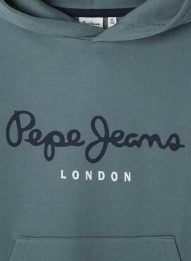 Sweatshirt Pepe Jeans Art mit grüner Kapuze für Kinder