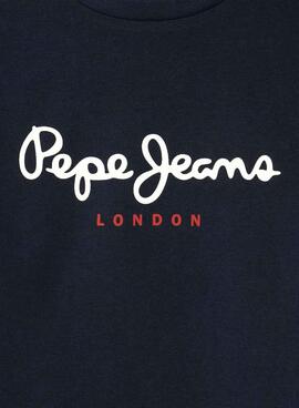 T-Shirt Pepe Jeans New Art Logo Marine für Jungen.