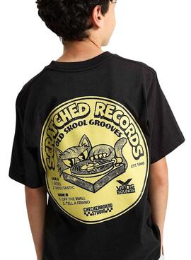 T-shirt Vans Scratched Records Schwarz für Jungen