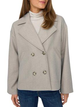 Kurzmantel Only Nancy in Beige für Damen.
