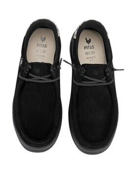 Schwarze Walkin Pitas Lyon Schuhe für Damen