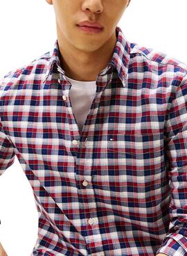 Tommy Hilfiger Tartan Hemd in Rot und Blau für Herren