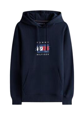 Sweatshirt Tommy Hilfiger Linear Marine für Herren.
