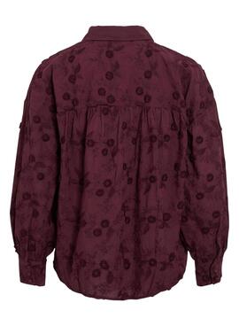 Bluse Vila Visimone Burgunder für Damen