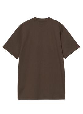 T-Shirt Carhartt Script braun für Herren