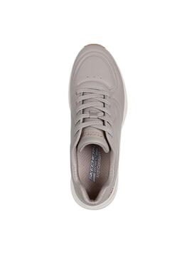 Skechers Arch Bobs graue Damenschuhe.