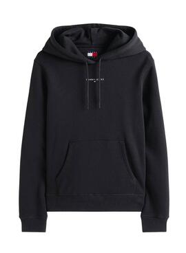 Tommy Jeans Linear Sweatshirt Schwarz für Damen