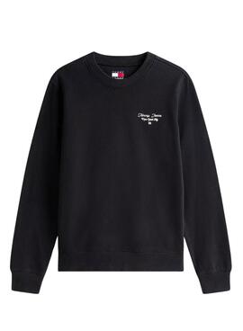 Sweatshirt Tommy Jeans Ess Logo Schwarz für Damen
