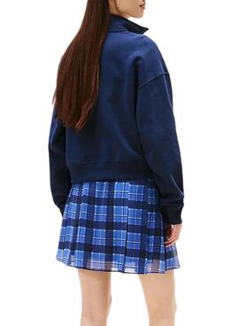 Tommy Jeans Boxy Blue Damen-Sweatshirt.