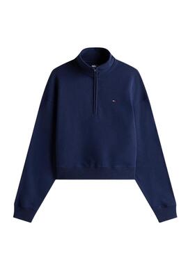 Tommy Jeans Boxy Blue Damen-Sweatshirt.