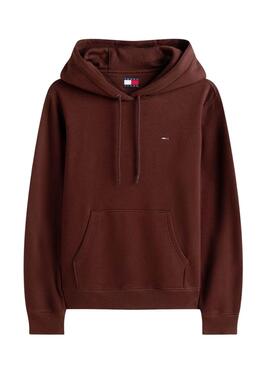 Sweatshirt Tommy Jeans Kapuze Braun für Damen