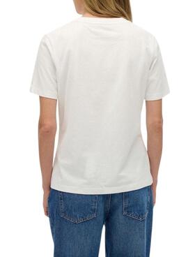 T-Shirt Superdry Essential Logo Weiß für Damen