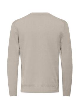 Pullover Only and Sons Holger beige für Herren