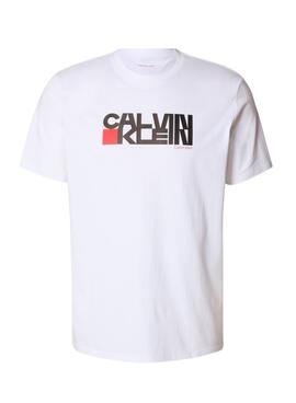 T-shirt Calvin Klein Redbox weiß für Herren