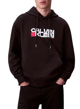 Sweatshirt Calvin Klein CK Redbox schwarz für Herren