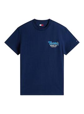 T-Shirt Tommy Jeans Font Play in Marineblau für Herren.