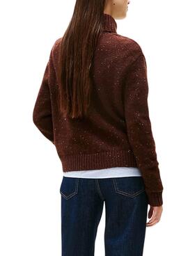 Tommy Jeans Rollkragenpullover in Braun für Damen.