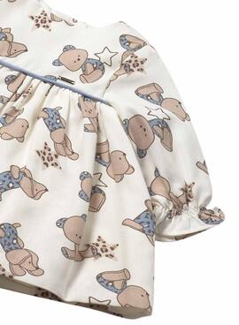Kleid Mayoral mit bedruckten Bären für Neugeborene
