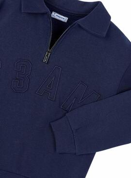 Sweatshirt Mayoral Polohals marino für Jungen