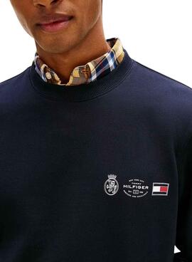 Tommy Hilfiger Pullover Small Crest Marine für Herren