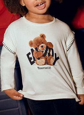 T-Shirt Mayoral Bär beige für Mädchen.
