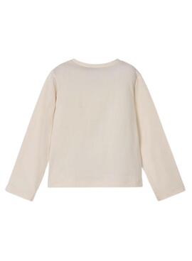 T-shirt Mayoral Basic Flower Beige für Mädchen