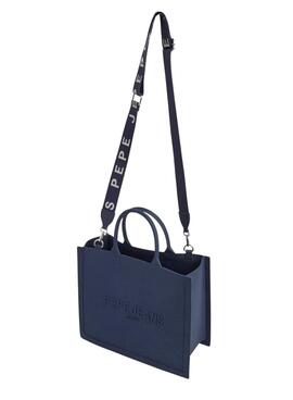 Tasche Pepe Jeans Gabrielle aus marineblauem Gummi für Damen