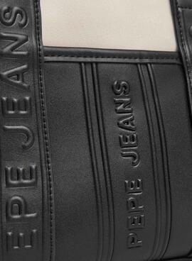 Handtasche Pepe Jeans Zadie rechteckig zweifarbig für Damen