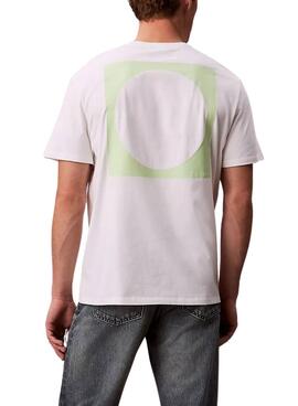 Calvin Klein T-Shirt weißer Kreis für Herren.