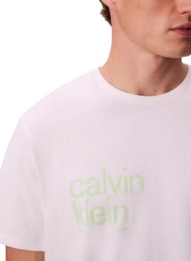 Calvin Klein T-Shirt weißer Kreis für Herren.