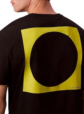 T-Shirt Calvin Klein schwarzer Kreis für Herren