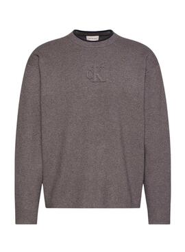 Pullover Calvin Klein Logo Grau für Herren