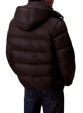 Daunenjacke von Calvin Klein mit Kapuze in Schwarz für Herren