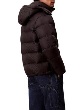 Daunenjacke von Calvin Klein mit Kapuze in Schwarz für Herren
