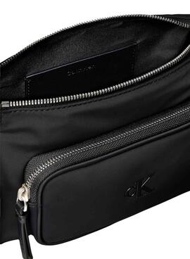 Handtasche Calvin Klein mit Satintaschen aus schwarzem Nylon für Damen
