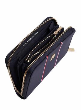 Brieftasche Tommy Hilfiger Icon Corporative Marine für Damen
