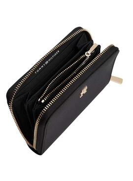 Handtasche Tommy Hilfiger Icon aus schwarzem Nylon für Damen.