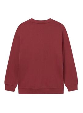 Sweatshirt von Mayoral ohne Kapuze in Burgunderrot für Jungen