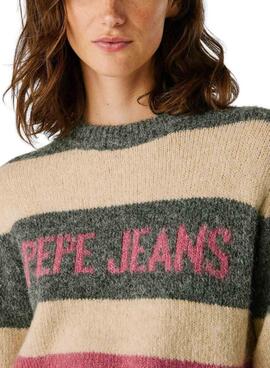 Pepe Jeans Carlis gestreiftes Color-Block-Trikot für Damen.