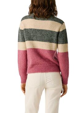 Pepe Jeans Carlis gestreiftes Color-Block-Trikot für Damen.