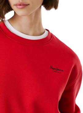 Sweatshirt Pepe Jeans Babi Rundhalsausschnitt Rot für Damen