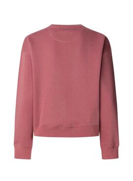 Sweatshirt Pepe Jeans Baddy Rundhalsausschnitt Rosa für Damen